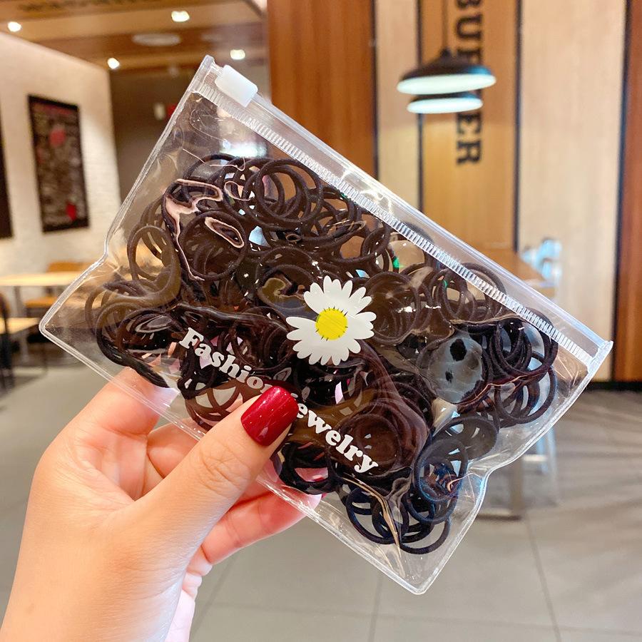 100CS красочные маленькие ленты для волос 2 см для маленьких девочек, эластичные резинки, детские резинки для волос, держатель для хвоста, повязки на голову, аксессуары для волос