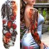 1 PC 480*170MM Full Arm Temporary Tattoo Sticker Sleeve Men Women Fashion Sexy Fake Tattoo Wolf  Lion Tiger Painting Tattoo Skull Angel Tattoo