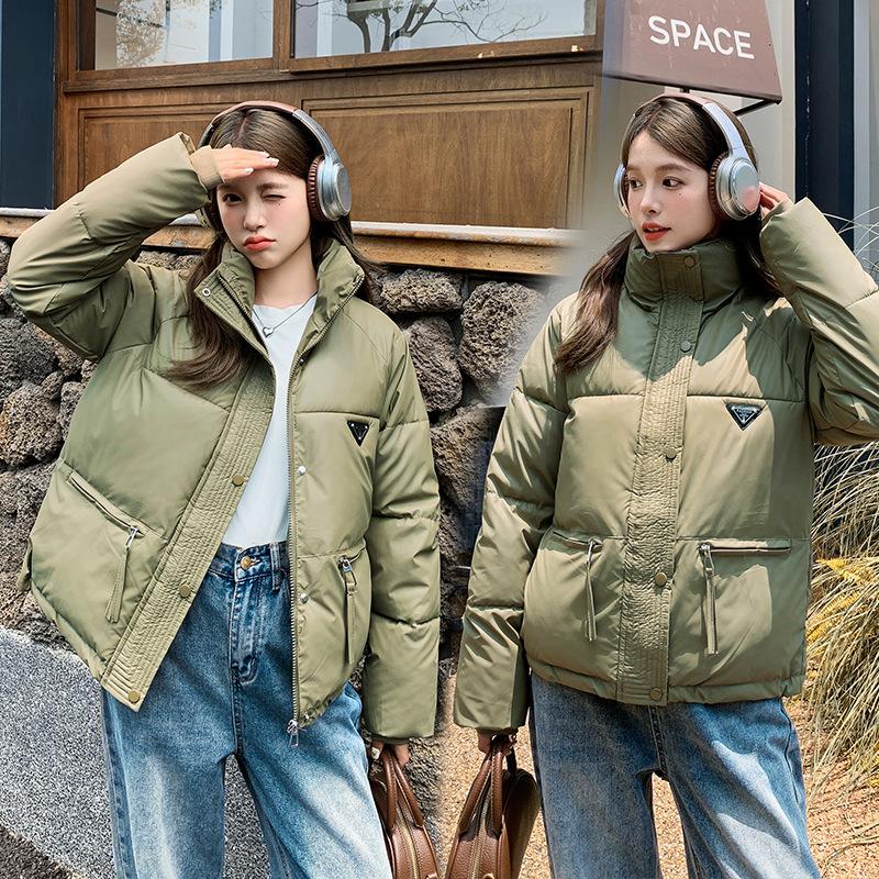 Женская короткая куртка из ПУ кожи с хлопковым наполнителем, новая зимняя хлопковая куртка 2025 года, куртка-пуховик