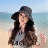 Outdoor Summer New Beach Hat Children Sunscreen Sunshade Big Edge Bucket Hat Travel Street Shot Fashion Leisure Sun Hat