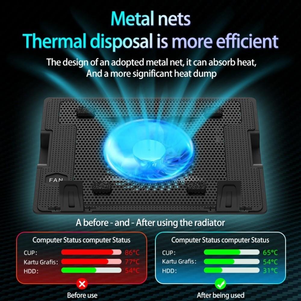 Adjustable Laptop Cooler Base Stand Two USB Port Notebook Radiator Bracket Office/Home Use