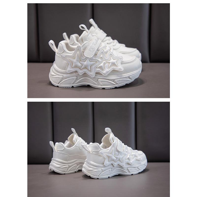 2024 New Fashion Children's Casual Leather Girls Running Shoes