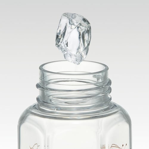 Skater Easy-to-Grip Hexagonal Plastic Water Bottle, 350ml, Blow-Drop Design, for Adults and Kids, Direct Drinking, Clear, Disney Winnie the Pooh Desig