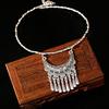 Bohemian Style Ethnic Women's Round Necklace Fashion Metal Tassel Pendant 2020 Gypsy Zircon Accessories