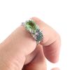 Кольцо для пальца с огранкой в виде овала, очаровательная зеленая богатая лягушка, аксессуары, ювелирные изделия, свадебный подарок на день рождения