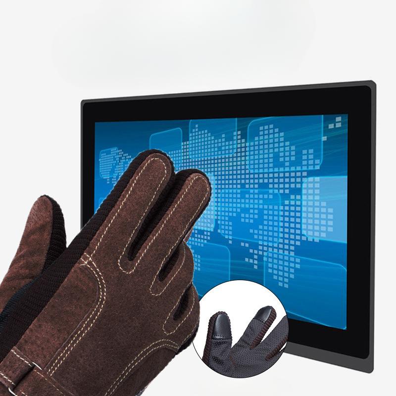 Зимние теплые перчатки для катания на лыжах и велоспорта из натуральной кожи, мужские, с флисовой подкладкой, утолщенные, непродуваемые, водонепроницаемые, с сенсорным экраном, для активного отдыха, мотоцикла, электромобиля