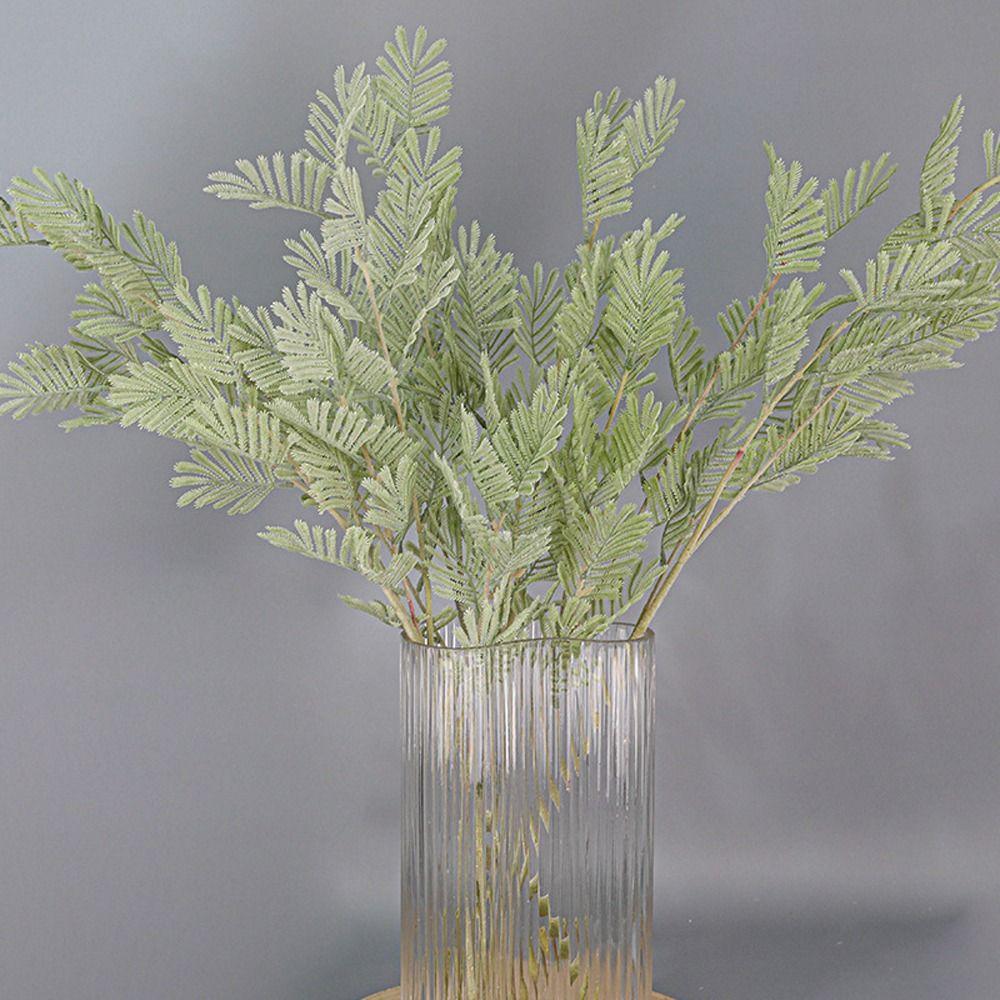 75cm Artificial Mimosa Branch Elegant Fake Flower Simulation Mimosa Plant  Birthday Party