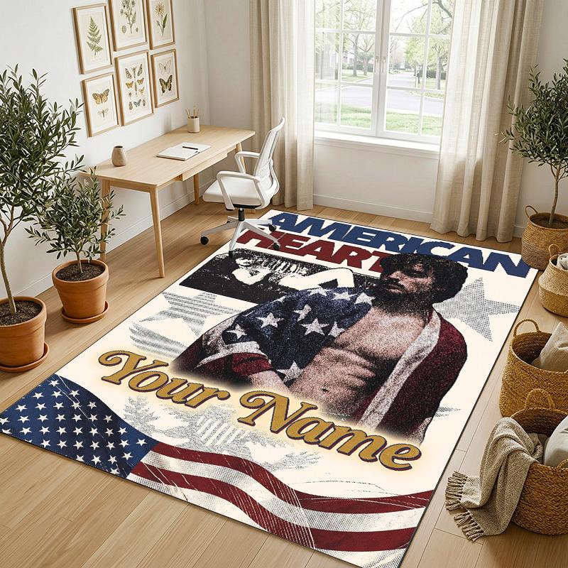 Personalized Crystal Velvet Carpet,Benson Boone Custom Printed Name, Plush Area Rug For Home Indoor Decor