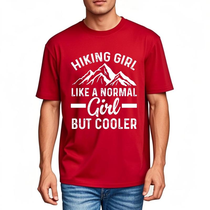 Graphic Summer Boys tshirt Hiking Girl Like A Normal Girl But Cooler Short Sleeve Solid Color Oneck Tees Male Workout Tshirt