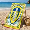 Пляжное полотенце с узором герба Leeds United, Быстросохнущее, Легко ухаживать, Подходит как для занятий спортом, так и для пляжного отдыха, Спортивный незаменимый аксессуар
