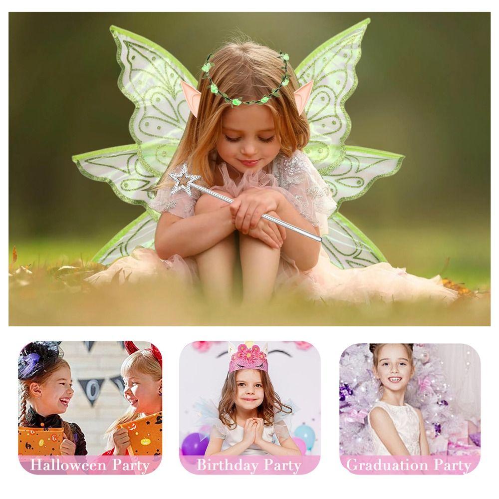 Sparkling Organza Butterfly Wings Girls Angel Wings  for Halloween Dress Up Party Favor Gift
