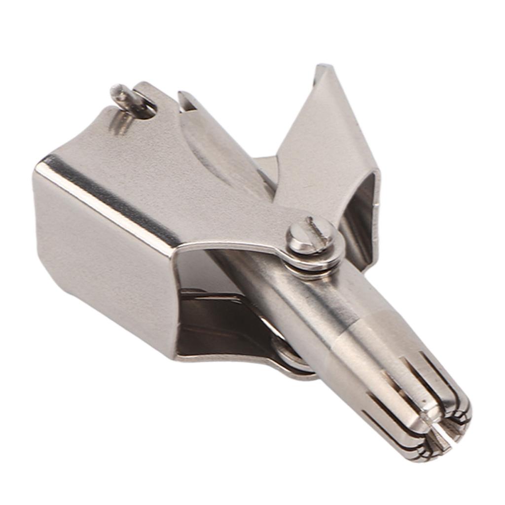 Ручной триммер для носа Вращающийся на 360 градусов Нержавеющая сталь с R-образной круглой головкой Триммер для носовых волос для мужчин