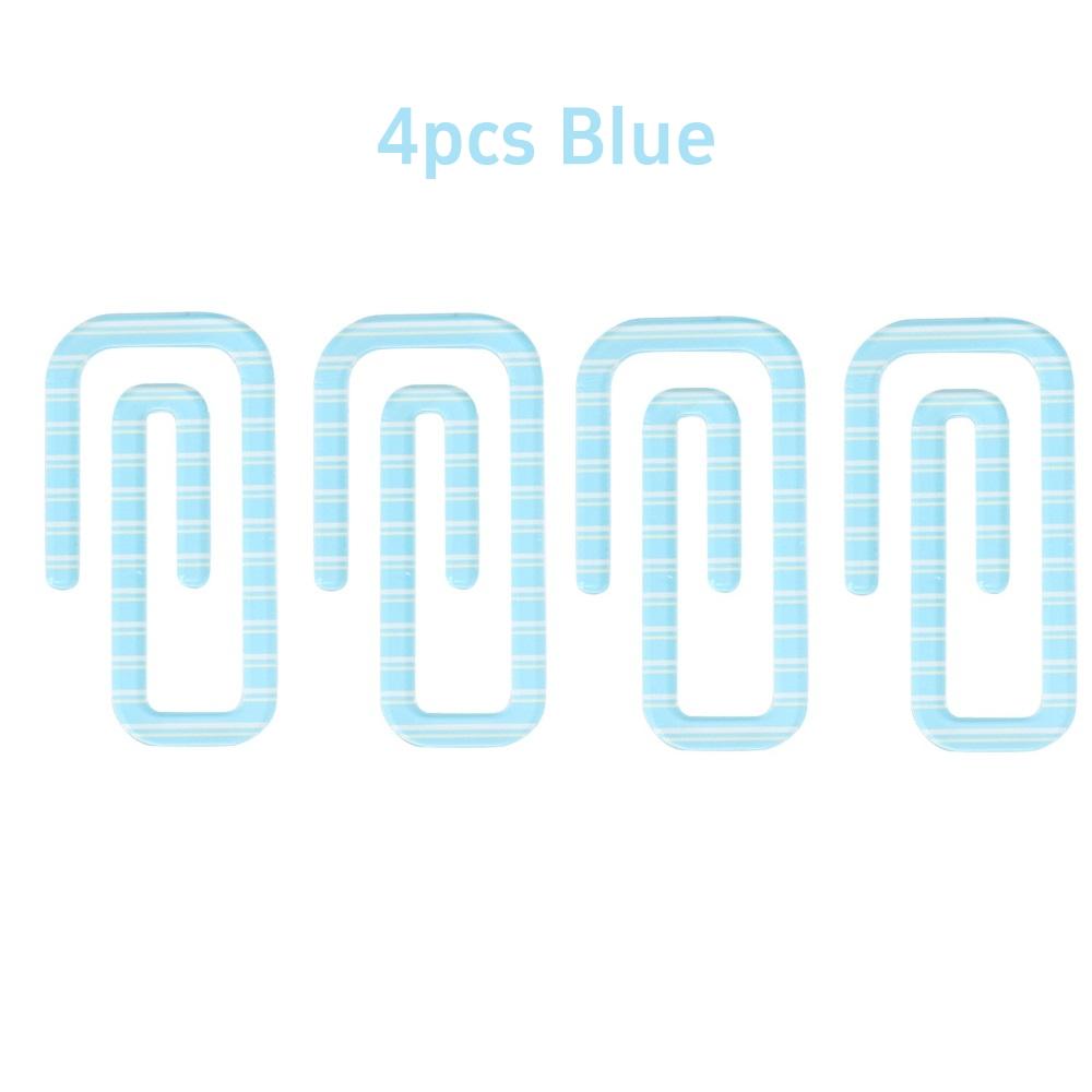 4 шт. Мини-закладки с цветными полосками, набор в виде скрепок, стиль допаминовых цветных акриловых маркеров для страниц, уникальный подарок для чтения