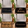 1pcs Hallowmas "UNWELCOME" Gothic Style WELCOME Rug Doormat Living Room Bedroom Entrance Door Floor Mat Hallway Backyard FootMat