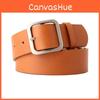 Simple Square Buckle Womens Pu Leather Belt Versatile Fashion Accessory For Work And Casual
