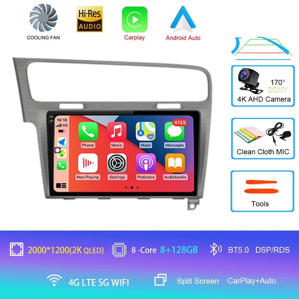 Автомобильное радио Android 14 для Volkswagen VW Golf 7 MK7 GTI 2013-2020 Carplay HD Мультимедиа Авто Qualcomm GPS Стерео Видео Плеер 2din