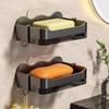 Wall-mounted Soap Box for Bathroom Double-layer Soap Draining Box,Wall Soap Storage Rack for Household Bathroom