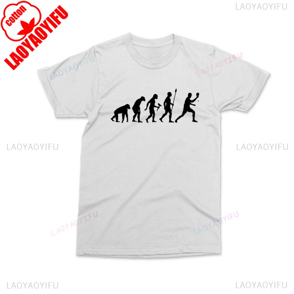 Настольный Теннис Эволюция Футболка для Настольного Тенниса Повседневная Мода Свободная Уличная Одежда Короткий Рукав Спортивная Мужская Футболка Харадзюку Хлопковые Футболки