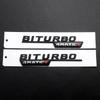 ABS V8 BITURBO 4MATIC Badge Sticker Car Body Trunk Fender Decoration For Mercedes Benz AMG W203 W206 W220 W205 W211 W210 W108 AH2