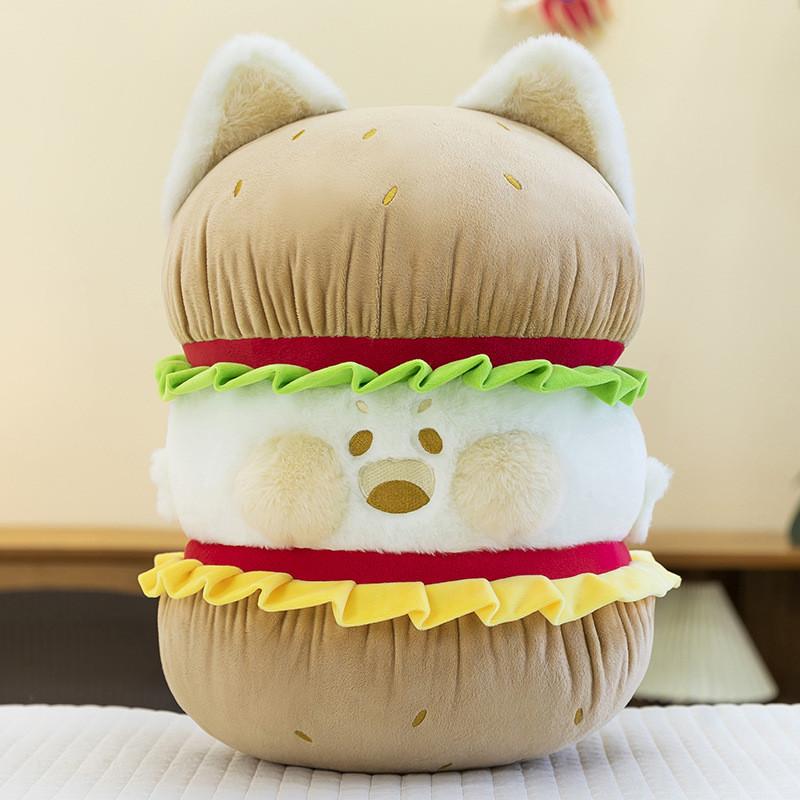 Hamburger Cartoon Plush Doll Childrens Cat Cartoon Toys Animal Holiday Gifts
