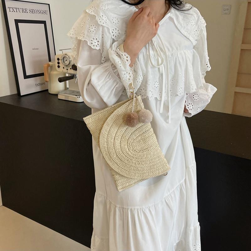 Повседневная женская сумка-конверт, женская модная сумка через плечо, пляжная соломенная плетеная сумка-мессенджер, женская дорожная сумка-тоут