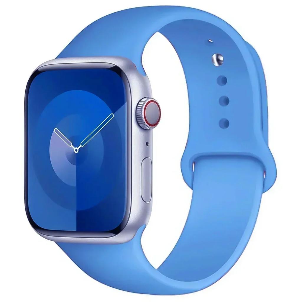 Silicone Band For Apple Watch straps 45mm 44mm 40mm 41mm 42mm-46mm sport bracelet iwatch series 8 7 6 5 4 3 SE 9 10 Ultra 2 49mm