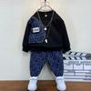 2023 Korean Style Boys' Spring-Autumn Fashion Streetwear Two-Piece Set
