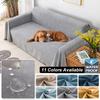 Waterproof Sofa Blanket Multipurpose Solid Color Furniture Cover Durable Fabric Dust-proof Anti-scratch Home Living Room Decor