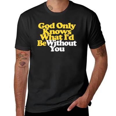 Футболка с текстом песни "God Only Knows" группы Beach Boys, футболка с изображением домашних животных, одежда в стиле аниме, черные футболки для мужчин.