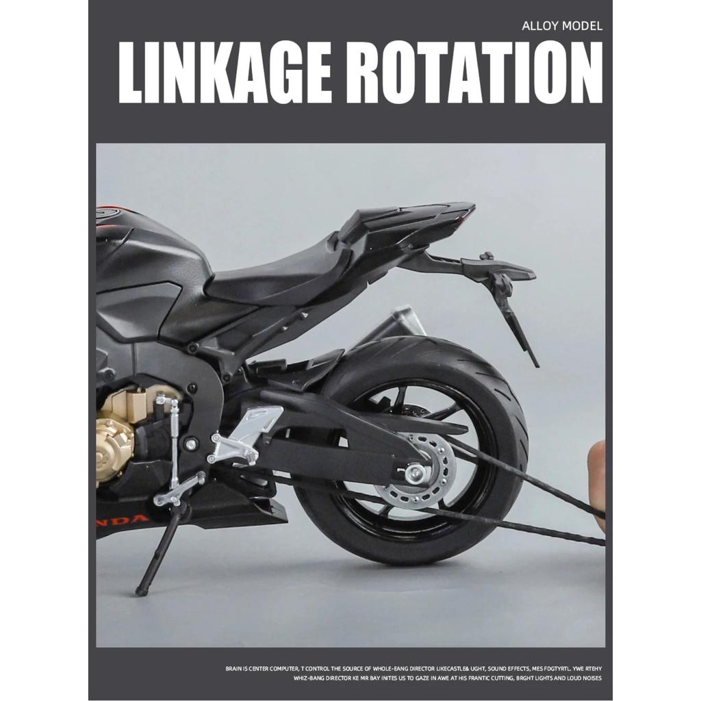 New 1/9 Honda CBR1000RR Alloy Die Cast Motorcycle Model Vehicle Collection Sound and Light Off Road Autocycle Toys Car