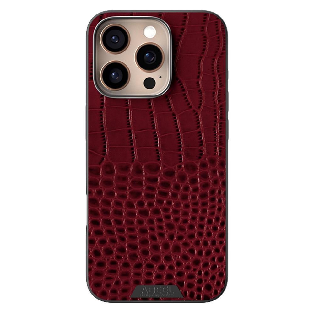 ABEEL For iPhone 16 Pro Max Case Compatible with MagSafe Crocodile Texture Micro-Embossing Back Cover