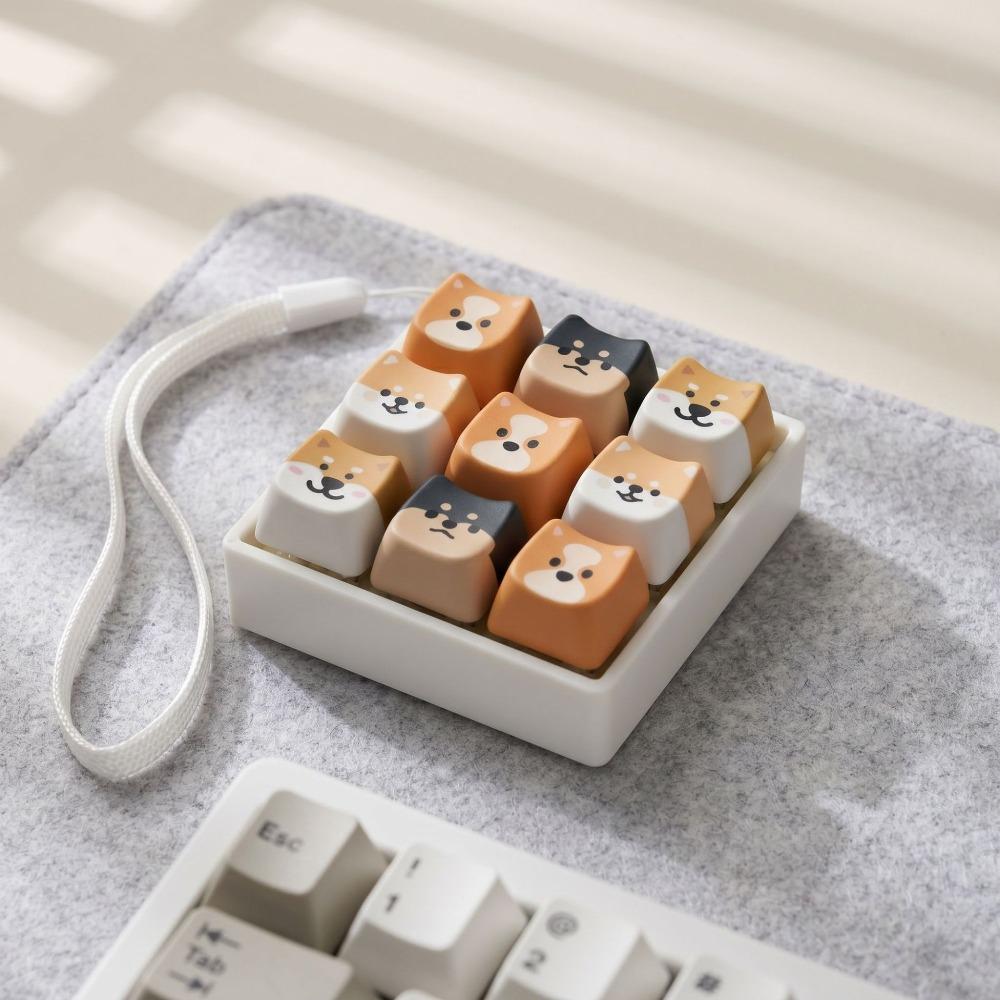 Backpack Pendant Puppy Keychain Shiba Inu Keycap Keychain Creative Keyboard Key Ring Kids Toy