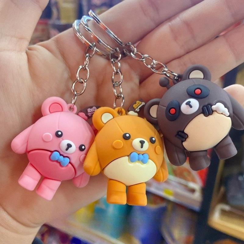 Милый брелок-плюшевый мишка 3D для студентов и рюкзаков