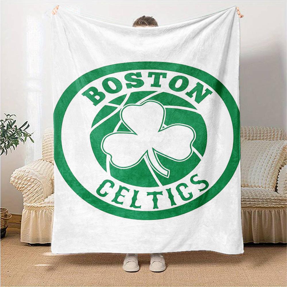 1pc Blanket - Boston Celtics logo  Print Design,Lightweight Blanket for Sofa,Bed- Soft &Warm,Gift for All Seasons