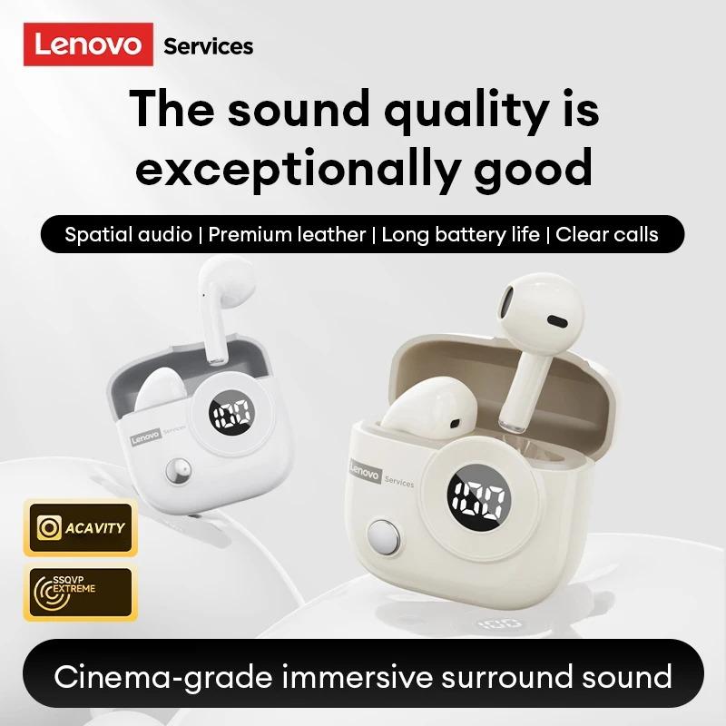 Оригинальные беспроводные наушники Lenovo LE233 HD-звонки Нулевая задержка Bluetooth 6.0 Наушники Длительное время работы Отображение уровня Игровой/Музыкальный Двойной микрофон Вкладыш