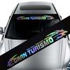 Car Top Windshield Colorful Letters Design Car Front Rear Reflective Sticker Decal Decor