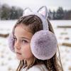 Зимние теплые грелки для ушей с кошачьими ушками, блестящие ушки, плюшевые наушники для женщин, игривые наушники для девочек, защита от холода, теплые, горячие для улицы