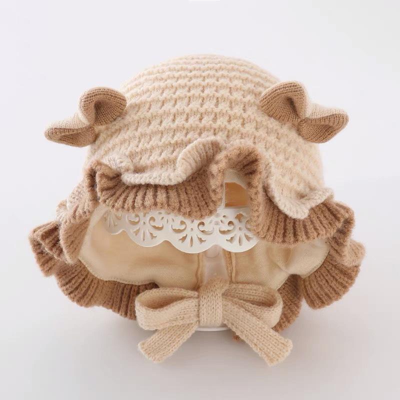 Детская шерстяная шапка Милая шапка с защитой ушей Детская зимняя утолщенная теплая вязаная детская шапочка