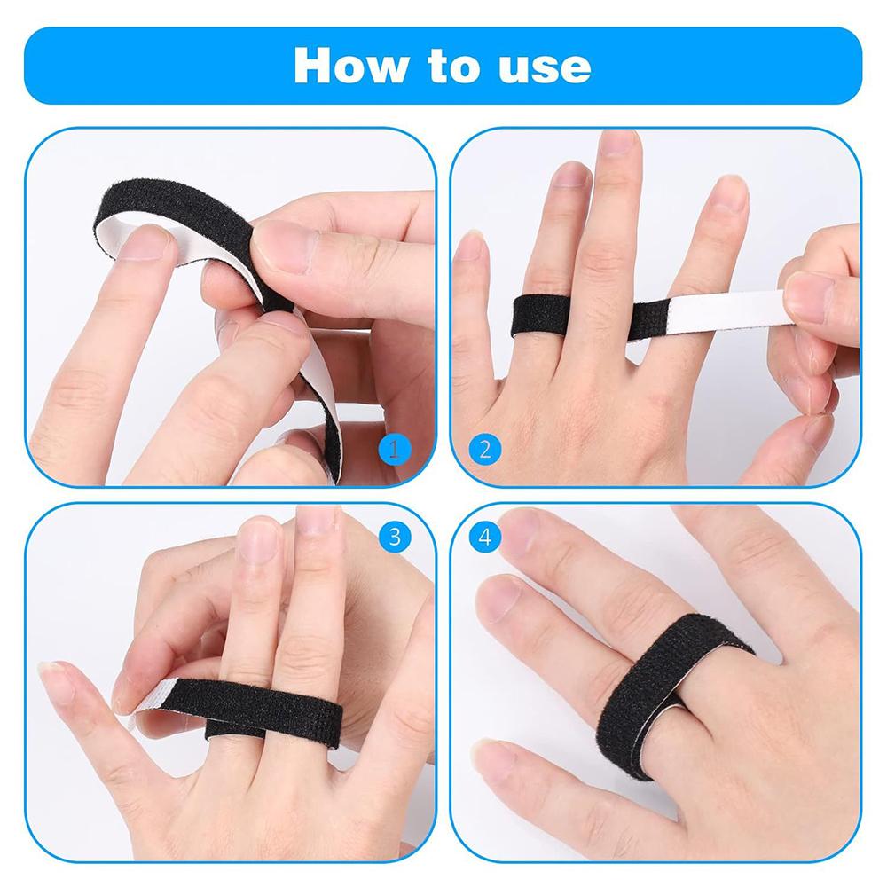 10Pcs Reusable Tape Finger Straps Set For Fingers Correction Support Brace Wraps