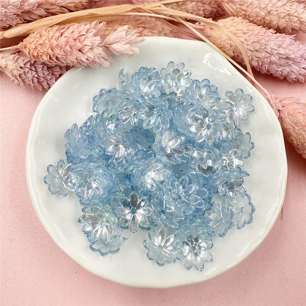 Товары для домашней вечеринки Акриловые бусины 100 шт. Для изготовления ювелирных изделий Ручная работа DIY Распорные бусины для браслета Ожерелье Форма подсолнуха 9,5 мм