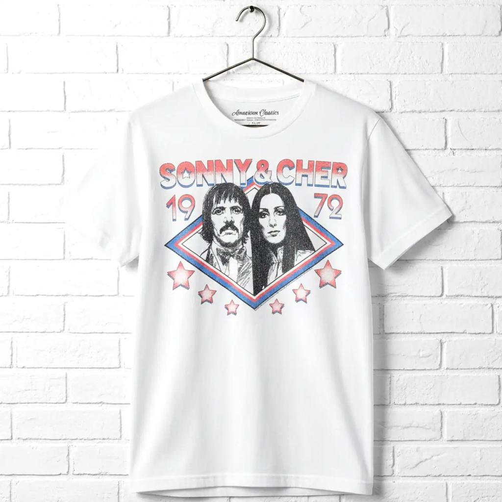 Sonny and Cher Stars of 1972 Men's T Shirt