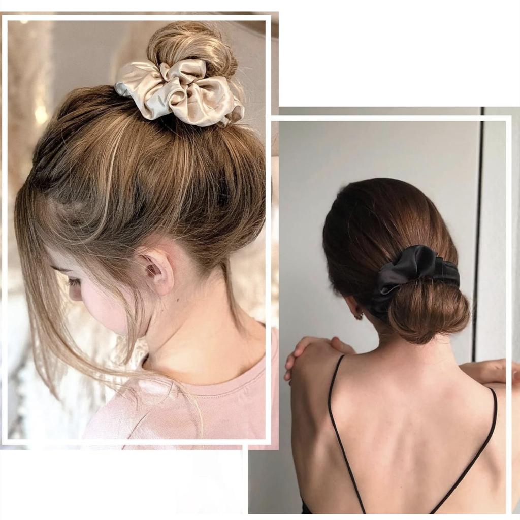 Silk-Like Women Hair Ties Elastic Hair Scrunchies Ponytail Holders Rubber Band For Women Hair Ropes Set Fashion Hair Accessories