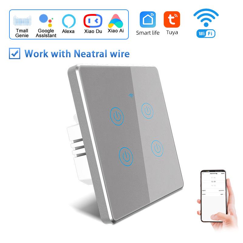 Умный WiFi сенсорный выключатель Graffiti EU с голосовым управлением Alexa
