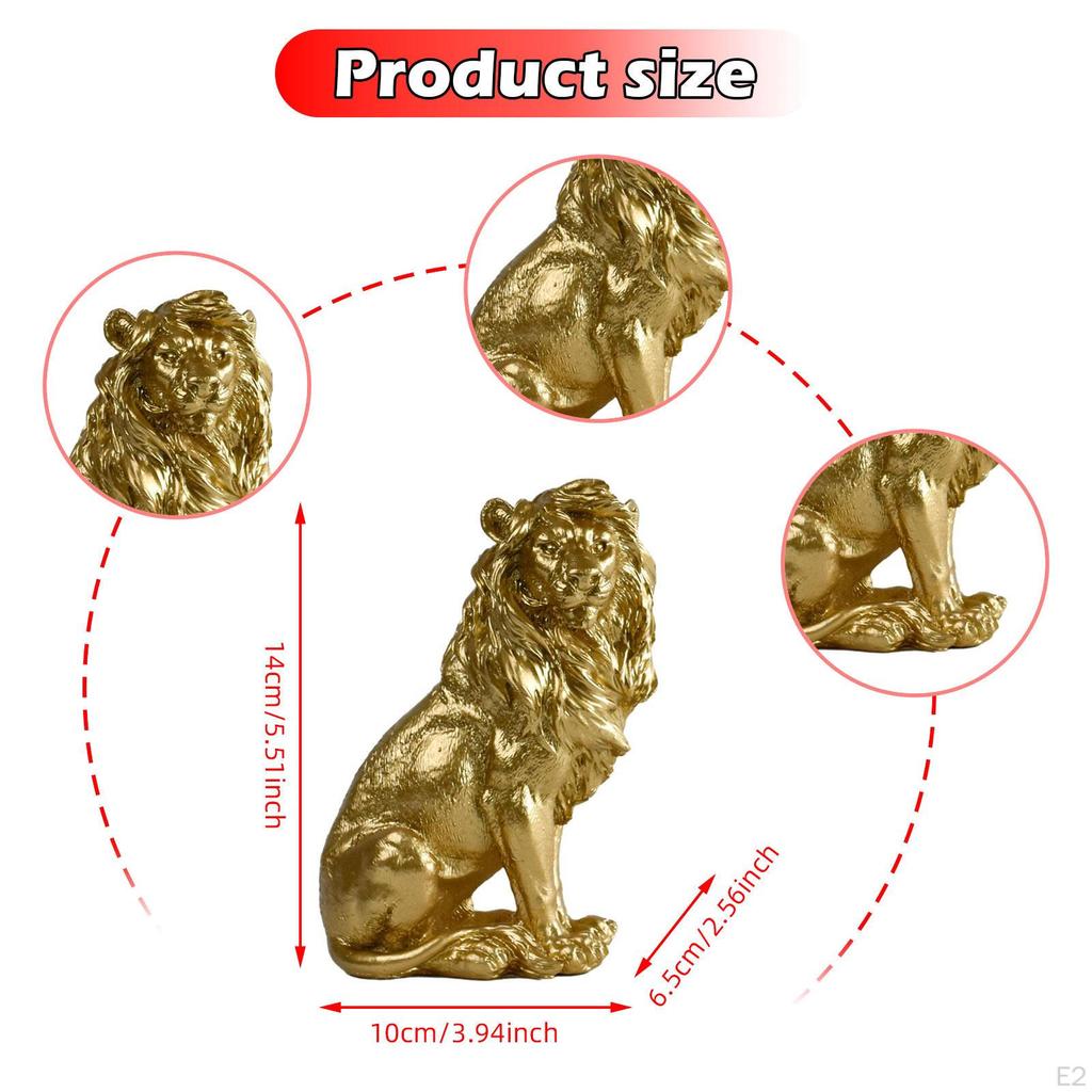 Фигурка льва для настольной витрины Миниатюрная скульптура Дом и офис