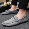 Дышащие и износостойкие кожаные туфли с одной педалью, британские легкие мужские мокасины с мягкой подошвой, обувь Doudou, мужская модная обувь Lazy Shoes