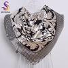 Black Gold Silk Scarves Bufandas Female Scarfs Shawl Fashion Elegant Satin Square Scarves Fall Winter Brand Silk Scarf Hijab