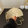 Gold Evening Bag, Dinner, Party Chain Shoulder Crossbody Purse and Handbag