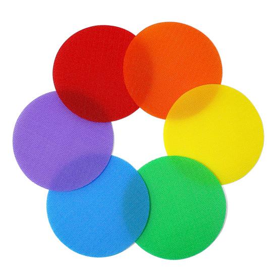 36 шт., круглый стикер для ковров, нескользящая крепежная лента, детский сад, класс, детский образовательный красочный напольный коврик в горошек