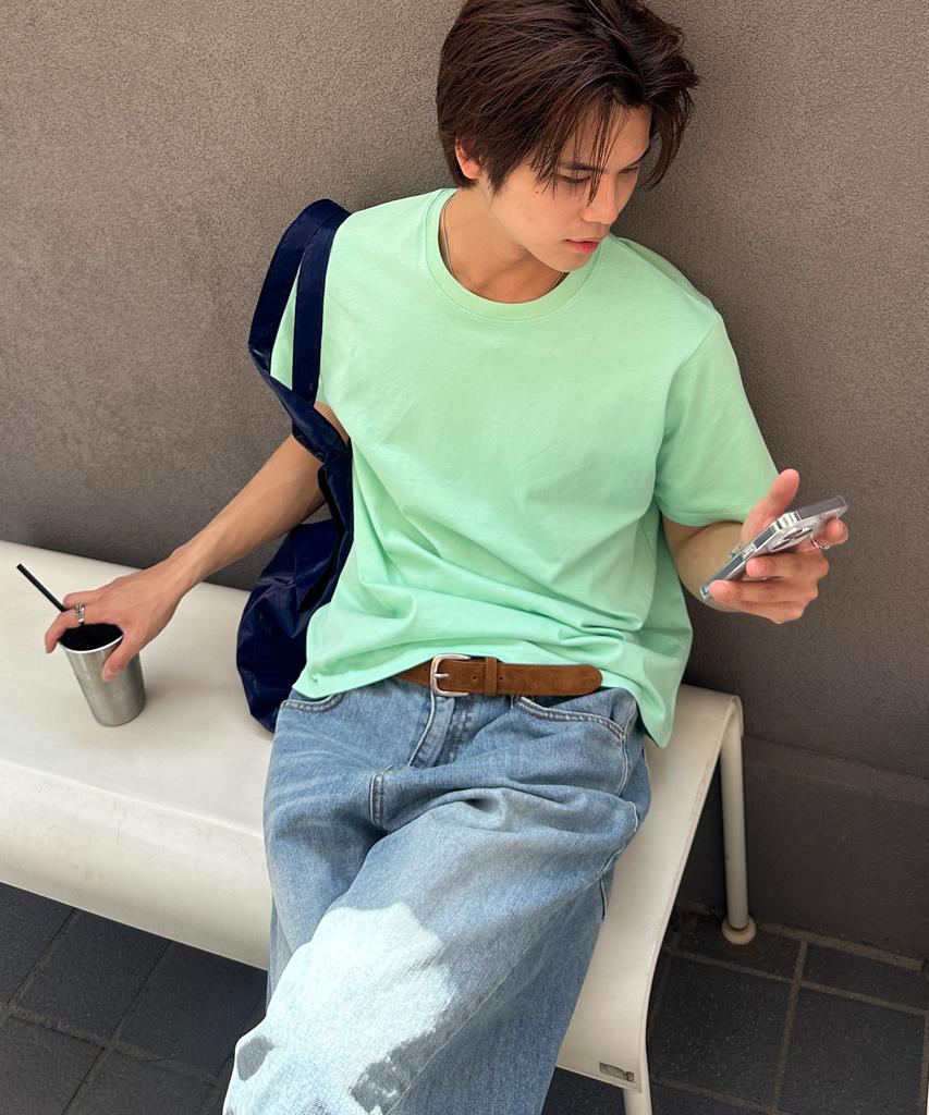 BASEMOMENT Layered Essential T-Shirt Mint