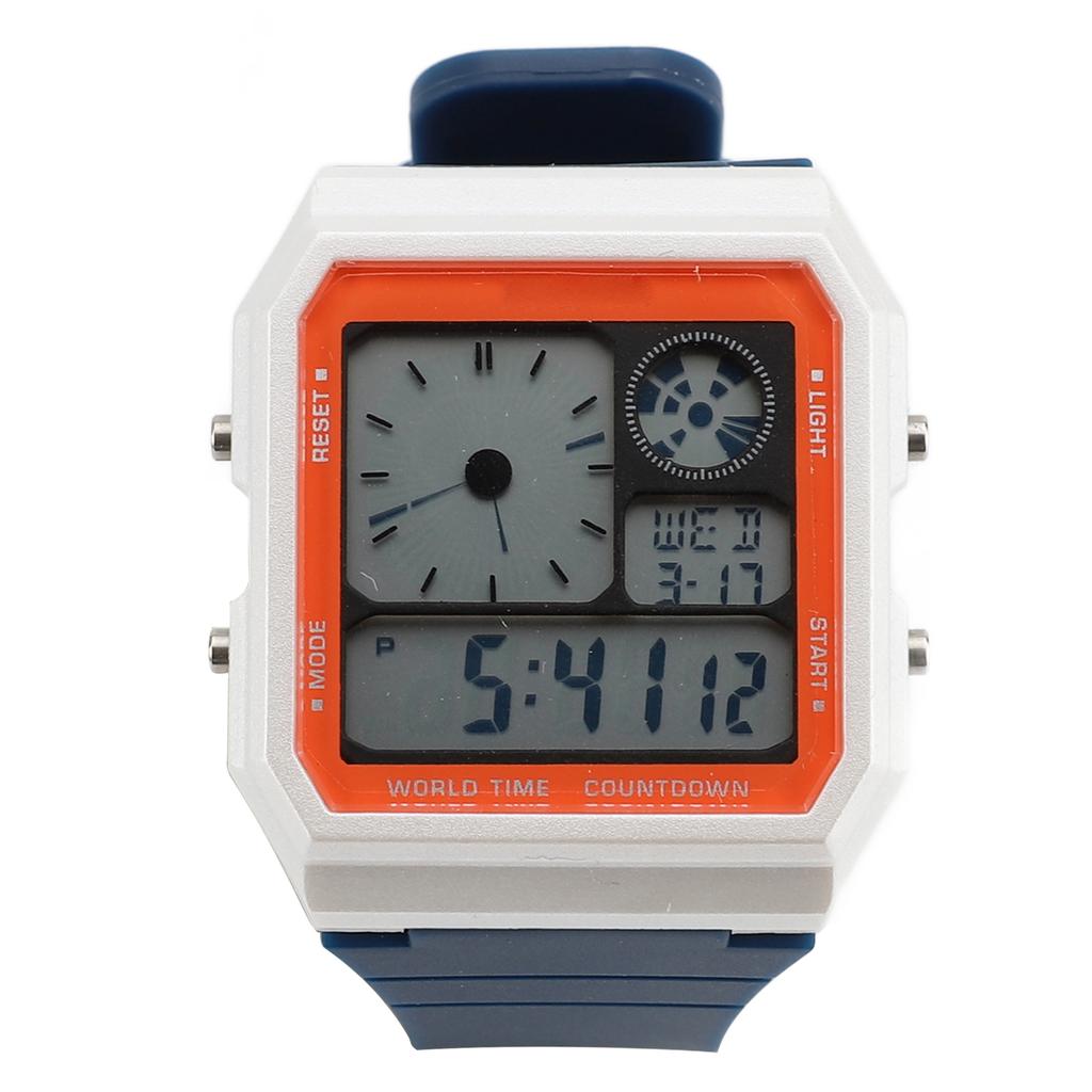 Светодиодные спортивные часы, цифровые водонепроницаемые электронные часы с функцией даты и таймера для мужчин и